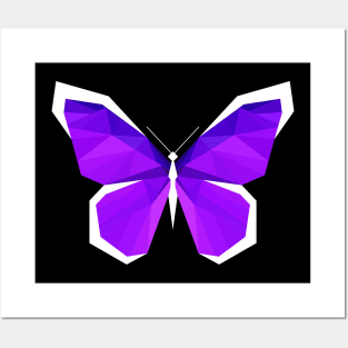 Low-poly Butterfly Posters and Art